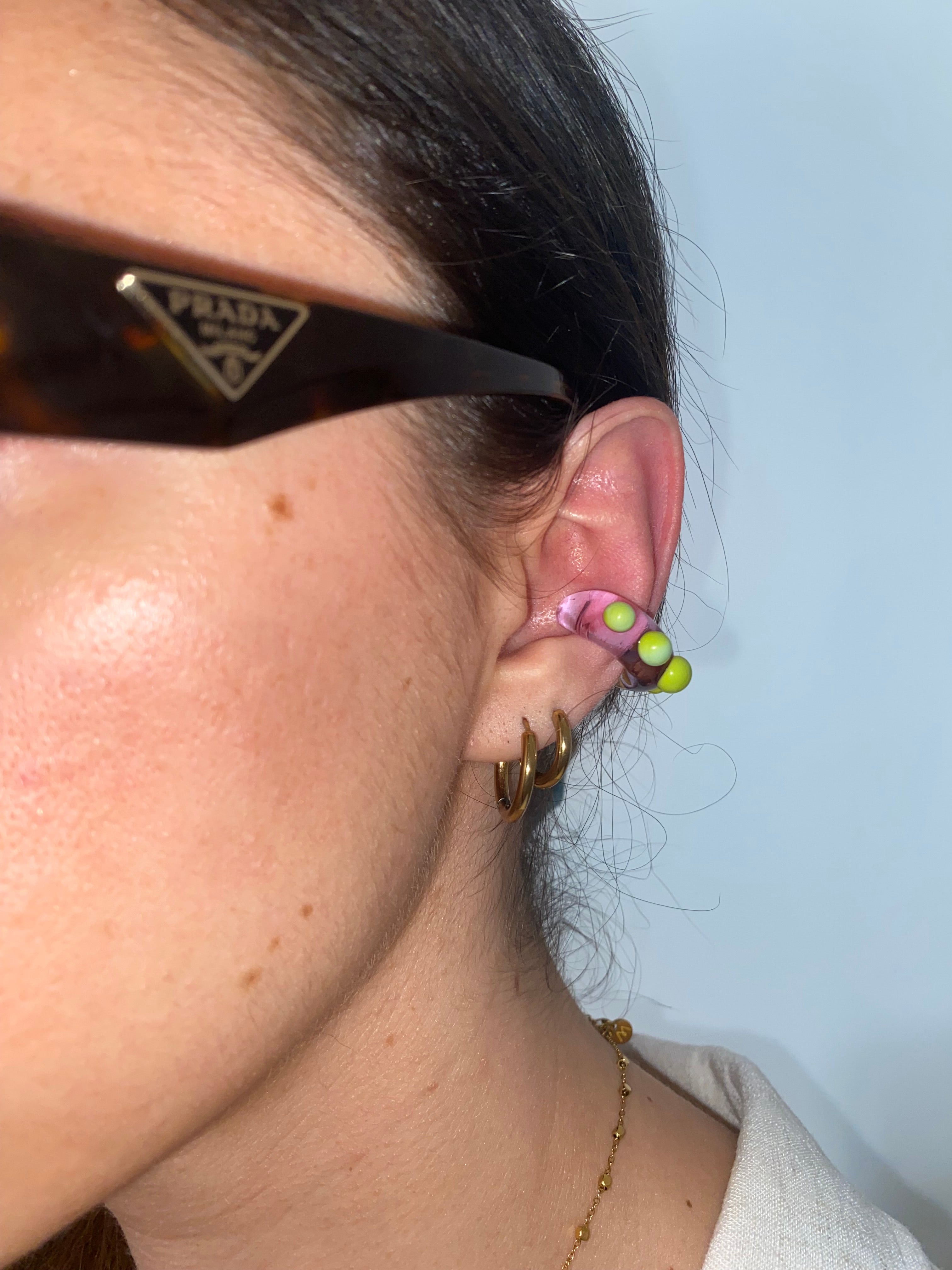 MAXI Earcuffs Babol vetro di Murano