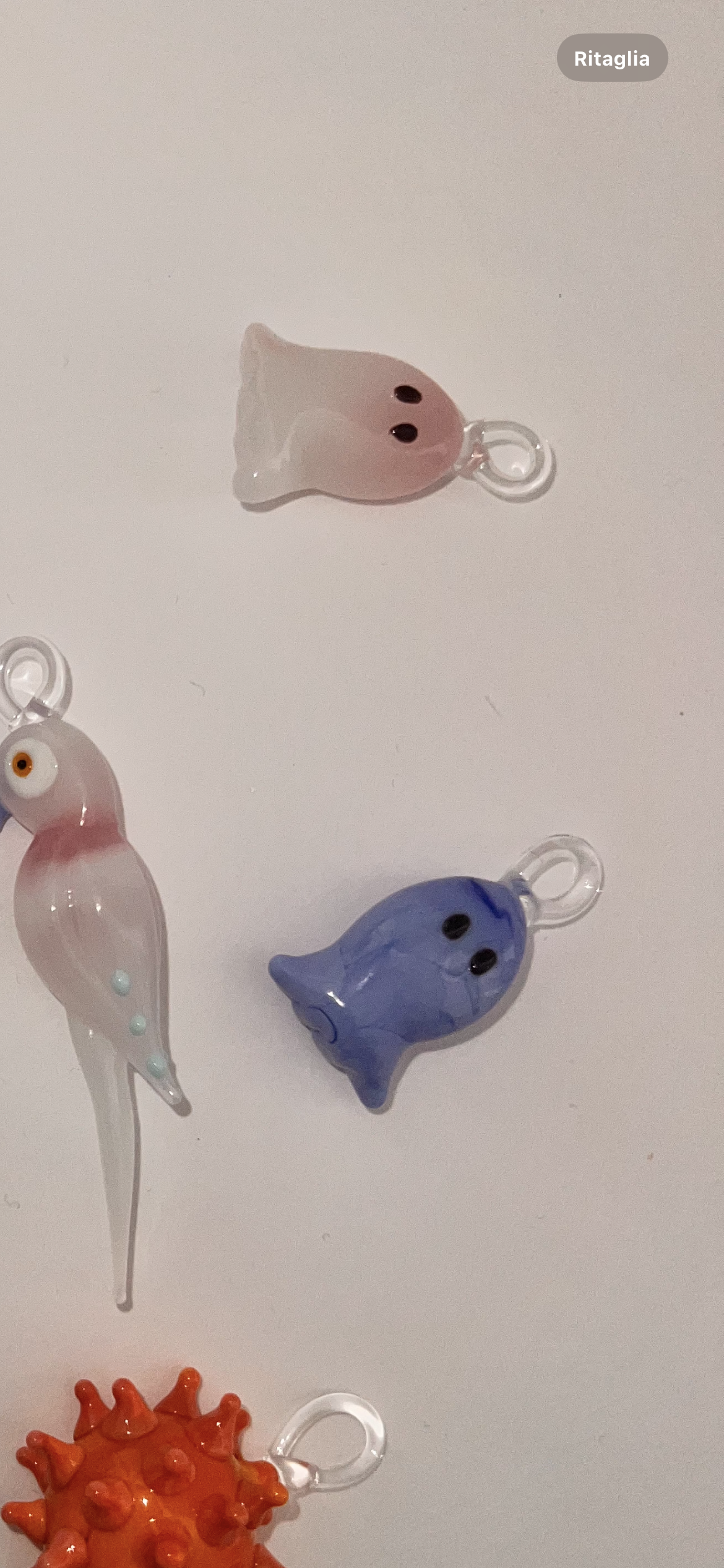 WOW Fantasmino charm in vetro di Murano