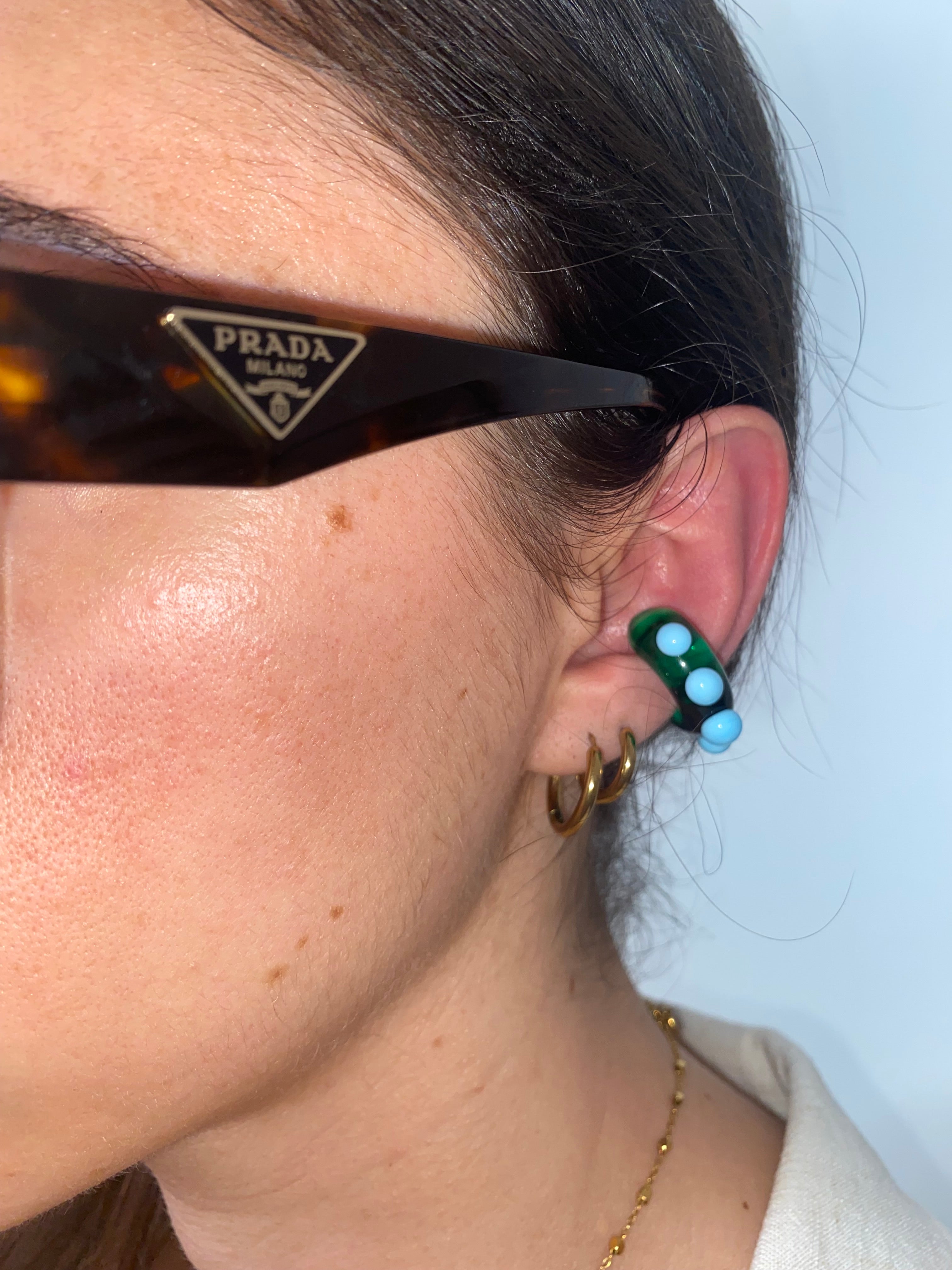 MAXI Earcuffs Babol vetro di Murano