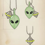 WOW Alieno charm in vetro di Murano