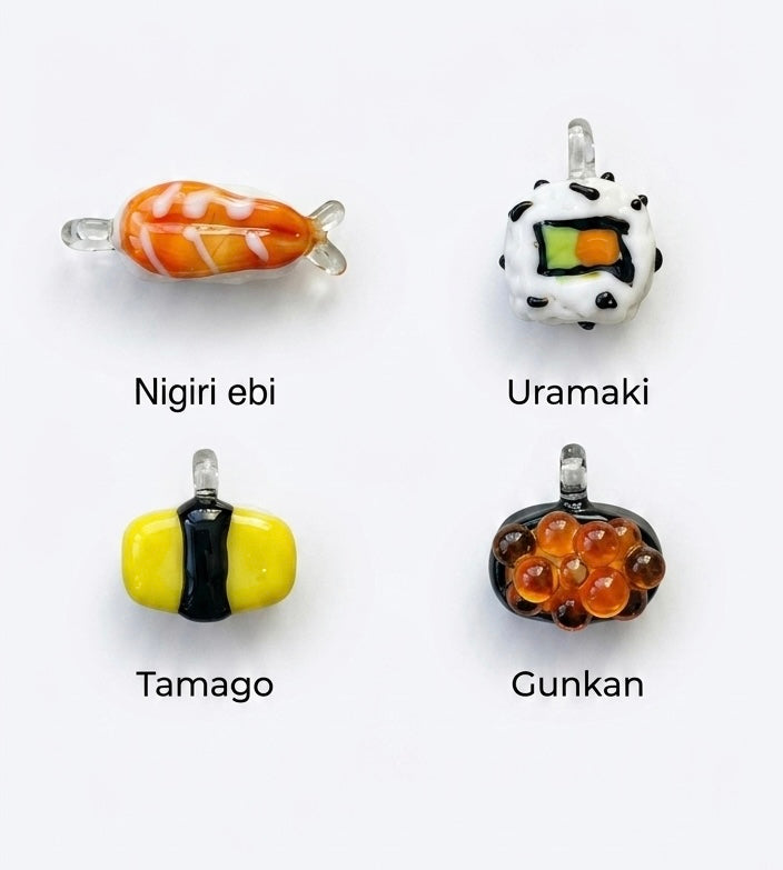 WOW Sushi charm in vetro di Murano