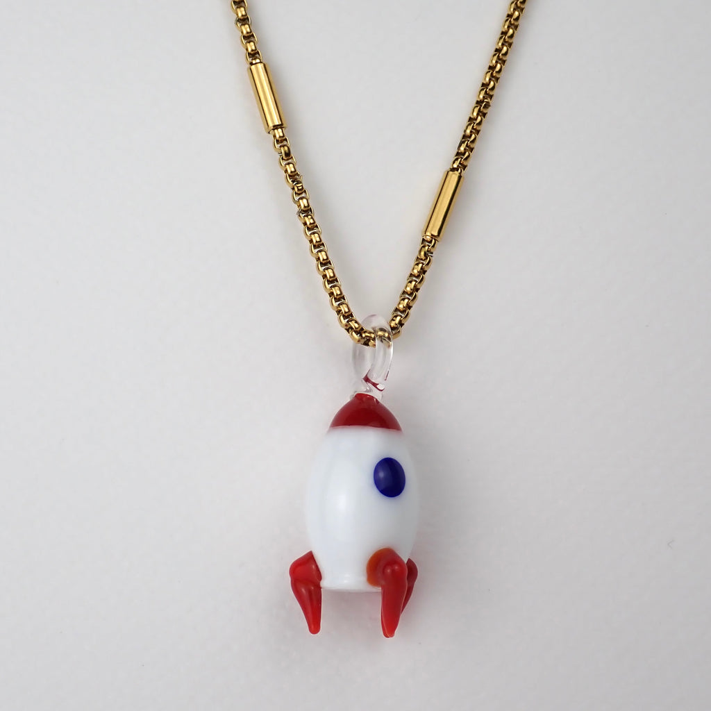 WOW Razzo charm in vetro di Murano