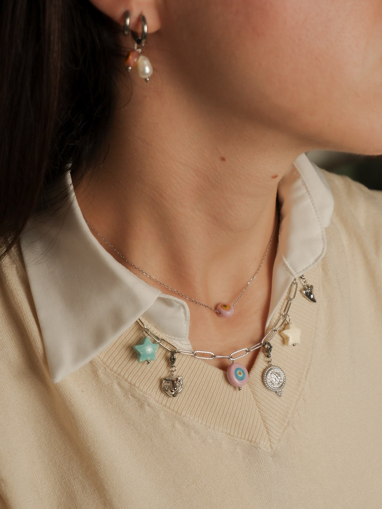 Collana Charm #classica ARGENTO