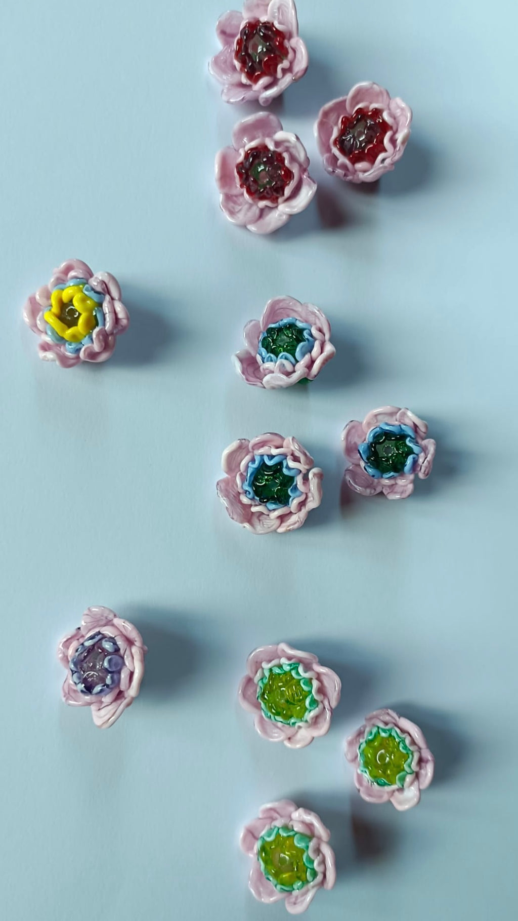 Collana Papavero charm in vetro di Murano
