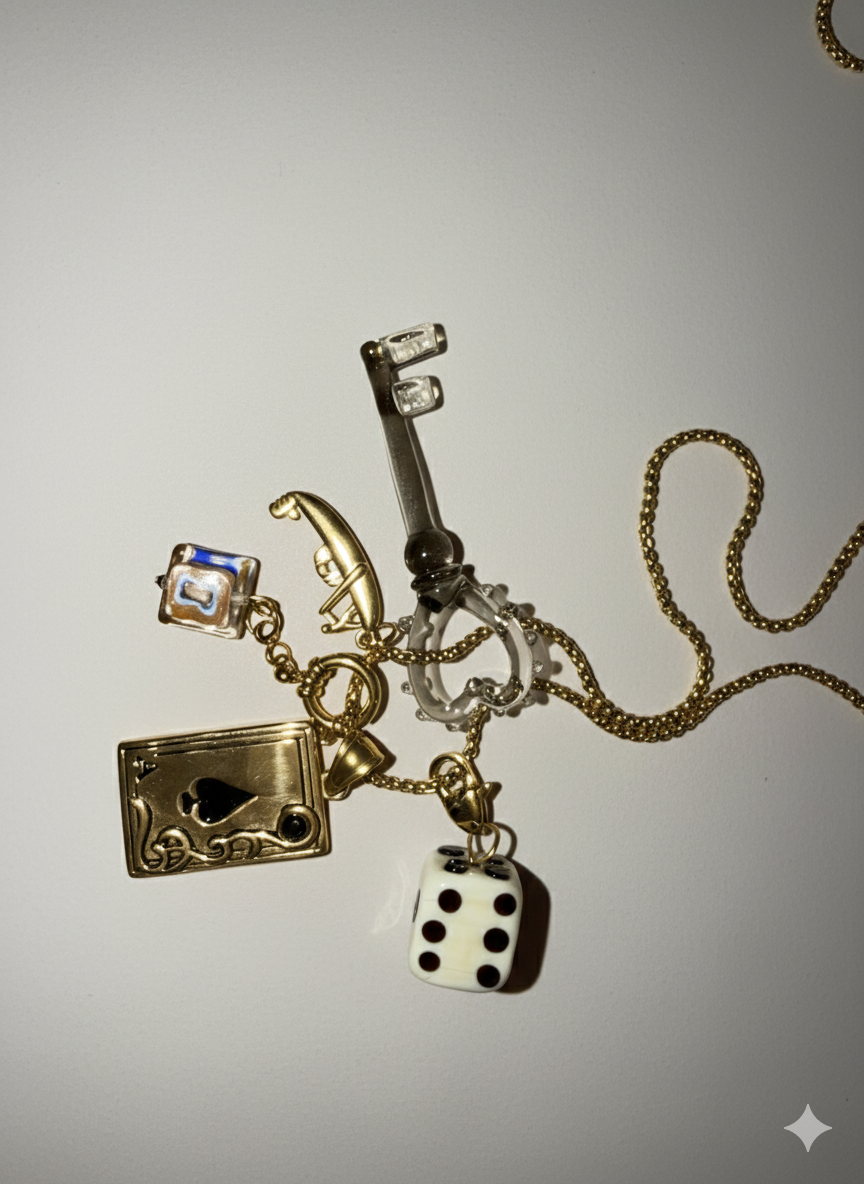 WOW Chiave charm in vetro di Murano