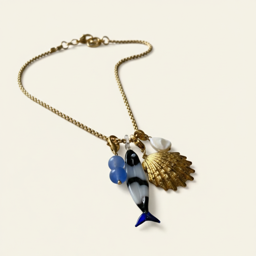 WOW PESCE charm in vetro di Murano