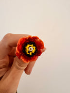 Collana Papavero charm in vetro di Murano
