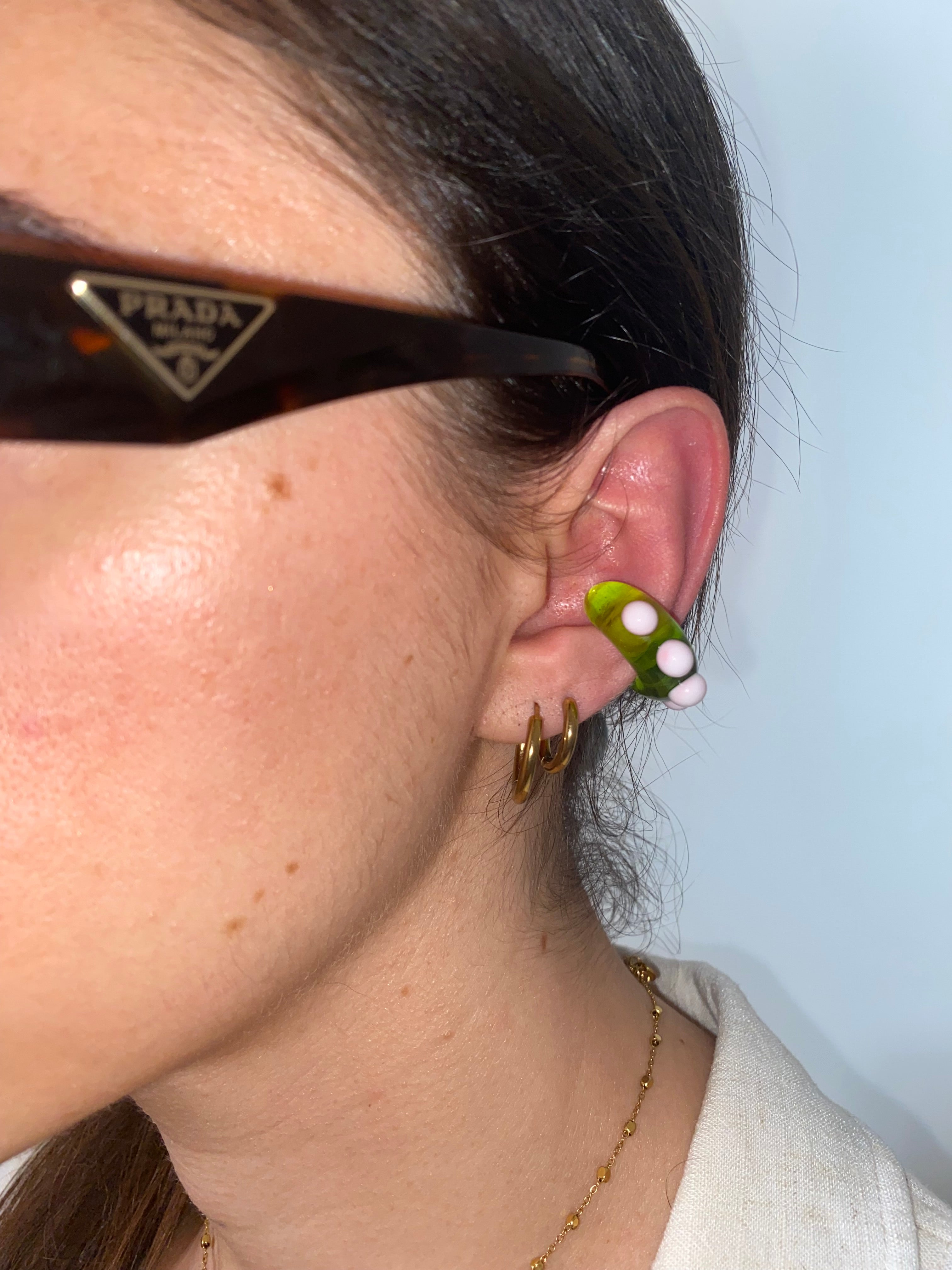 MAXI Earcuffs Babol vetro di Murano