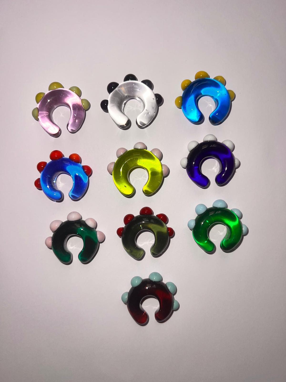 MAXI Earcuffs Babol vetro di Murano