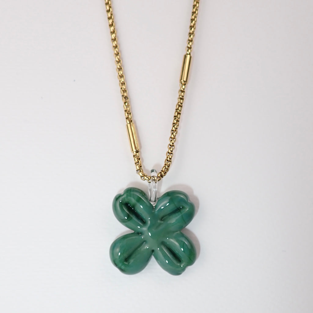 WOW Quadrifoglio charm in vetro di Murano