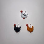 WOW Gallina charm in vetro di Murano