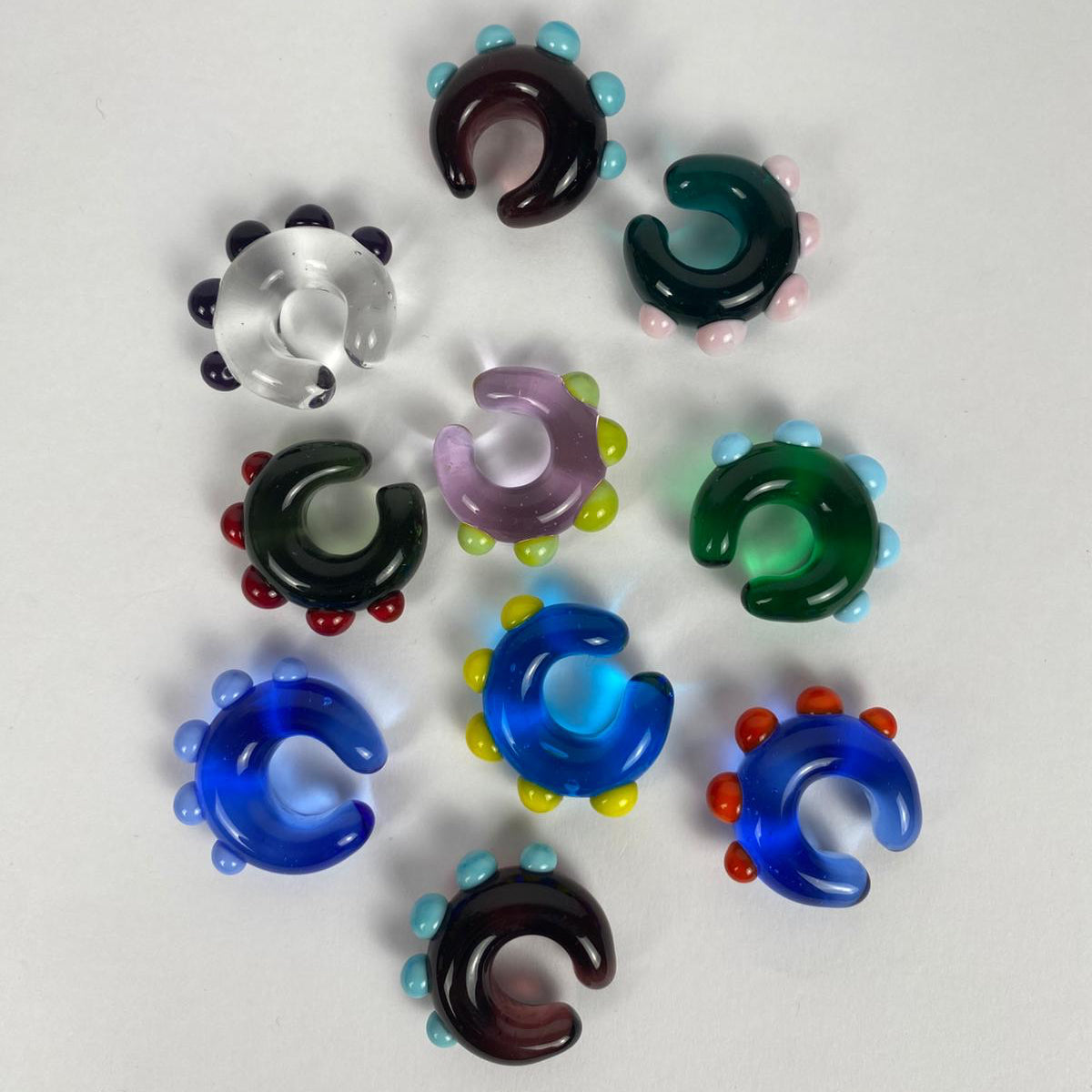 MAXI Earcuffs Babol vetro di Murano