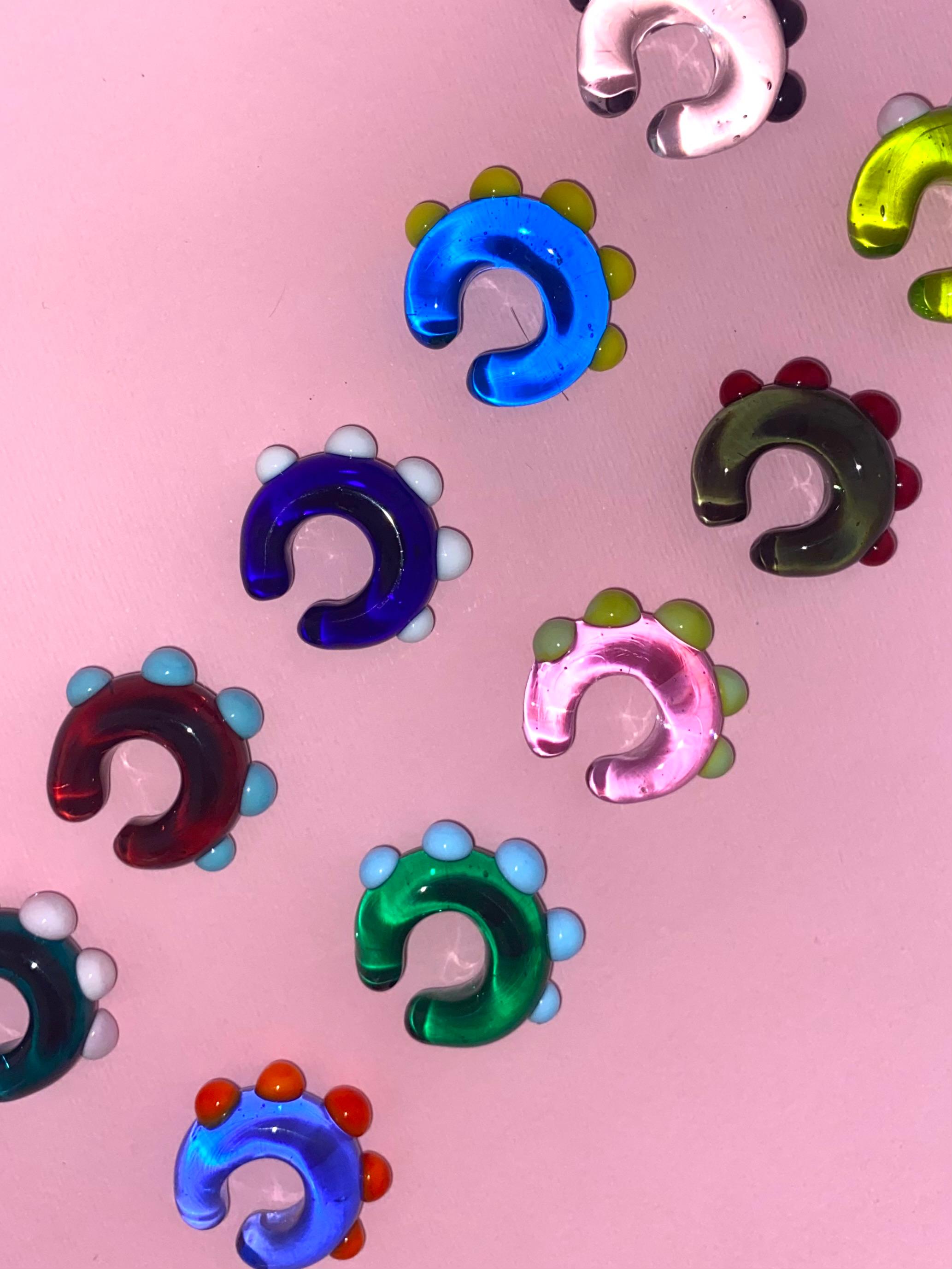 MAXI Earcuffs Babol vetro di Murano