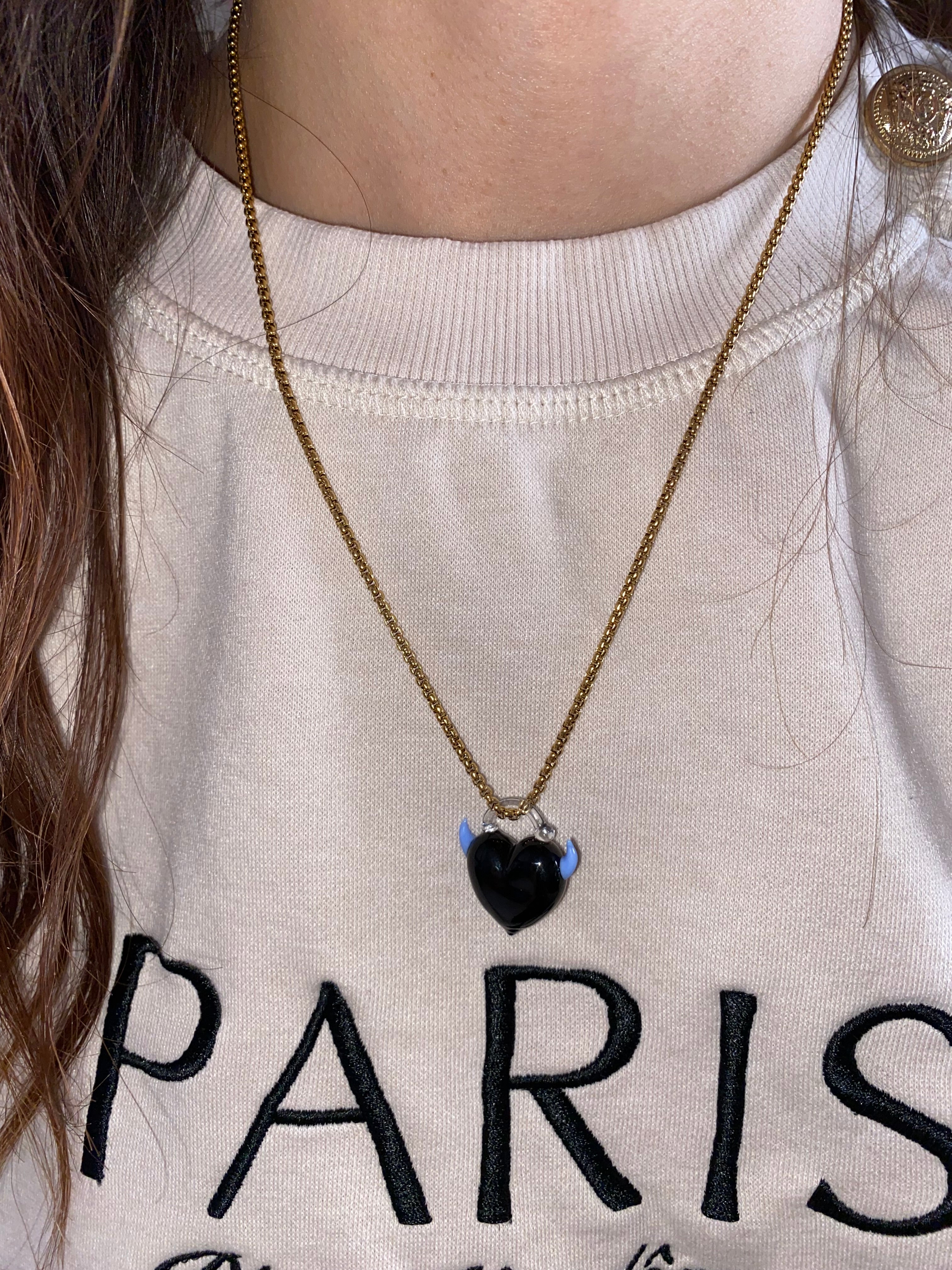 WOW Cuore charm in vetro di Murano