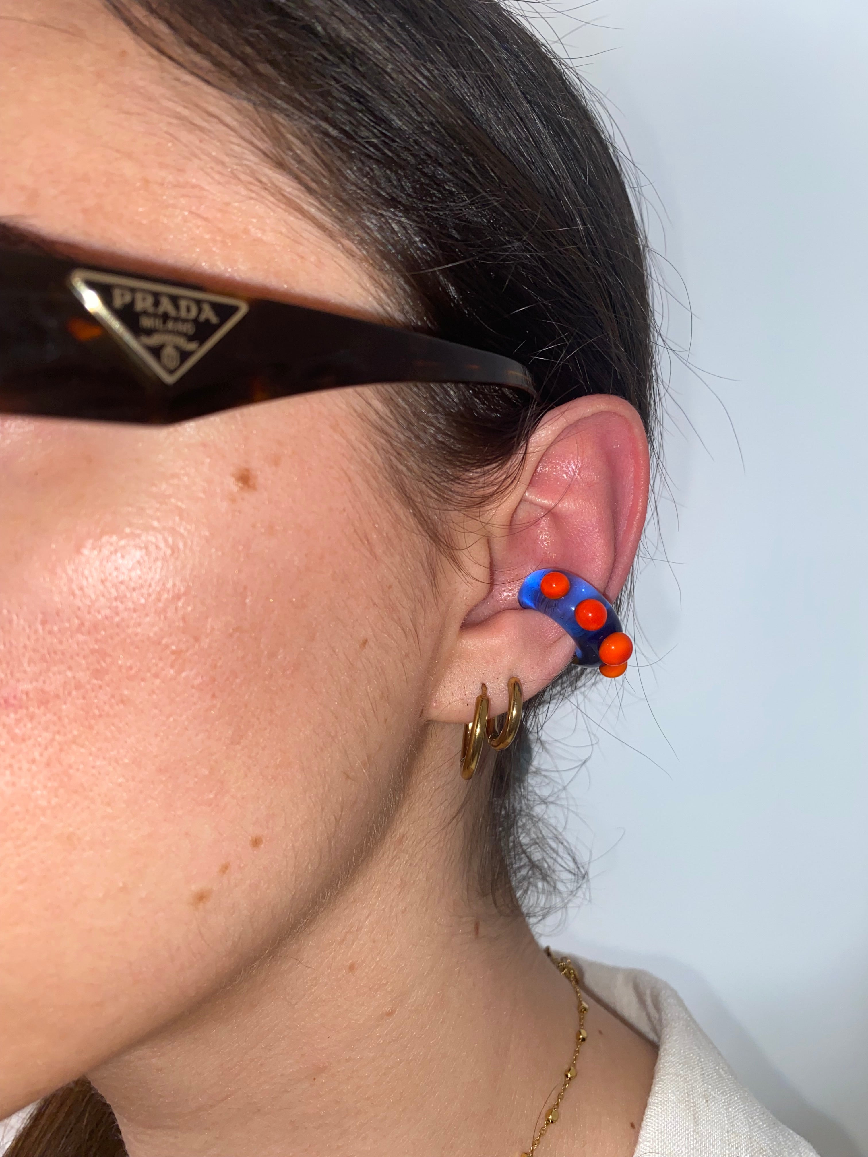 MAXI Earcuffs Babol vetro di Murano