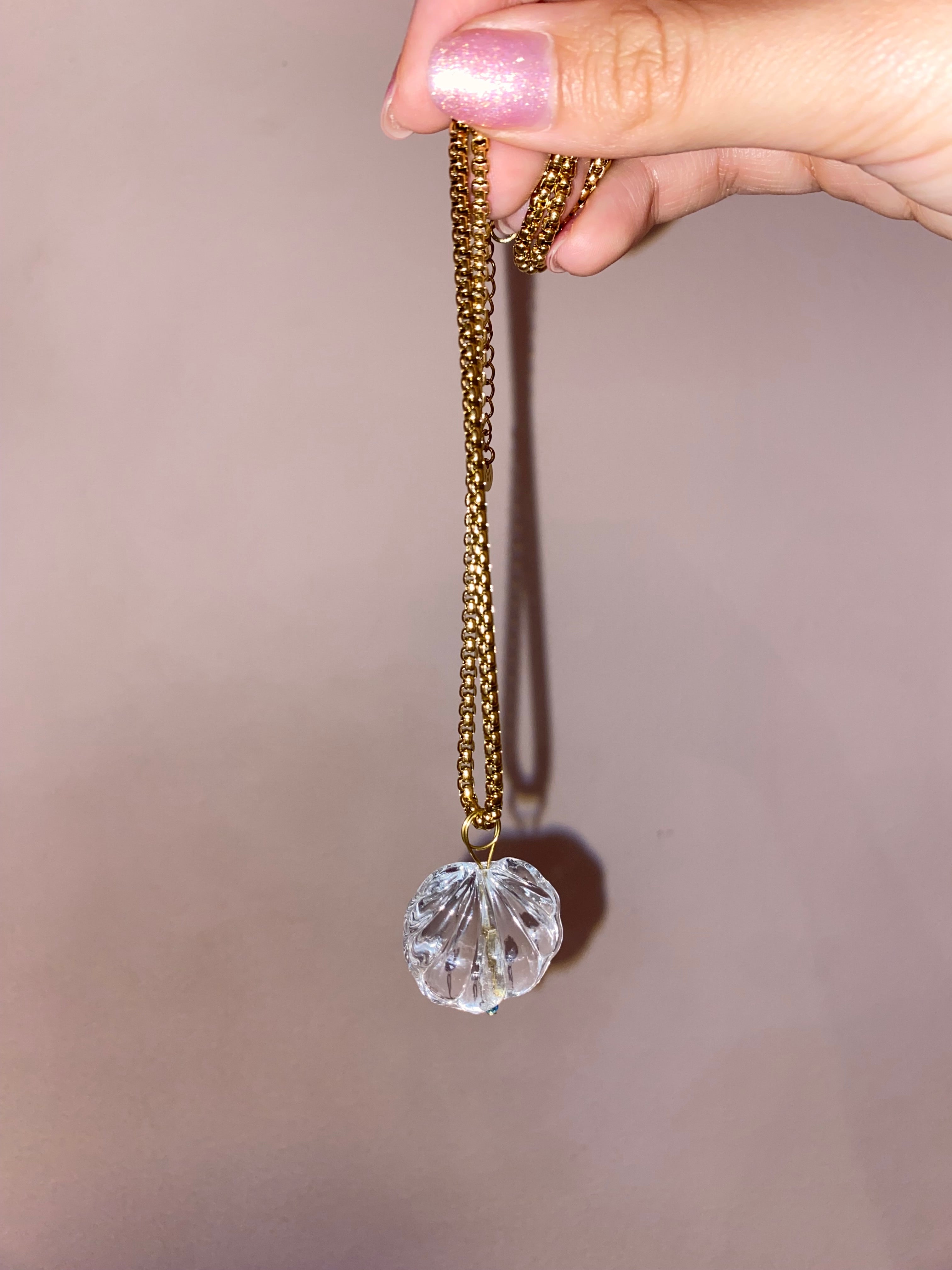 WOW COLLANA CONCHIGLIA charm in vetro di Murano