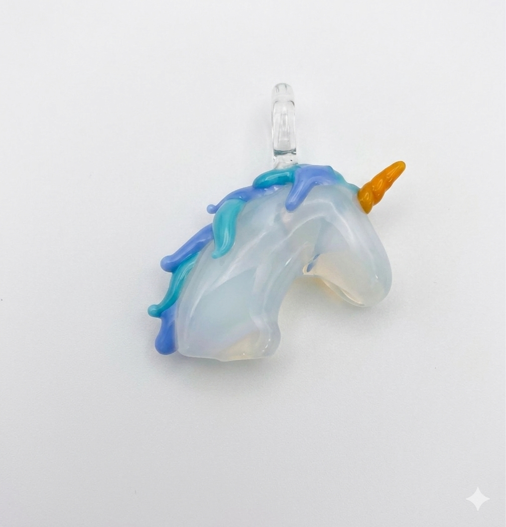 Unicorno charm in vetro di Murano