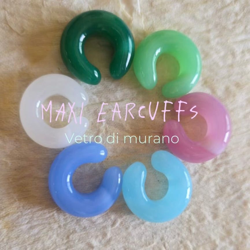 MAXI Earcuffs vetro di Murano