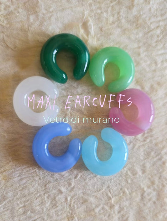 MAXI Earcuffs vetro di Murano
