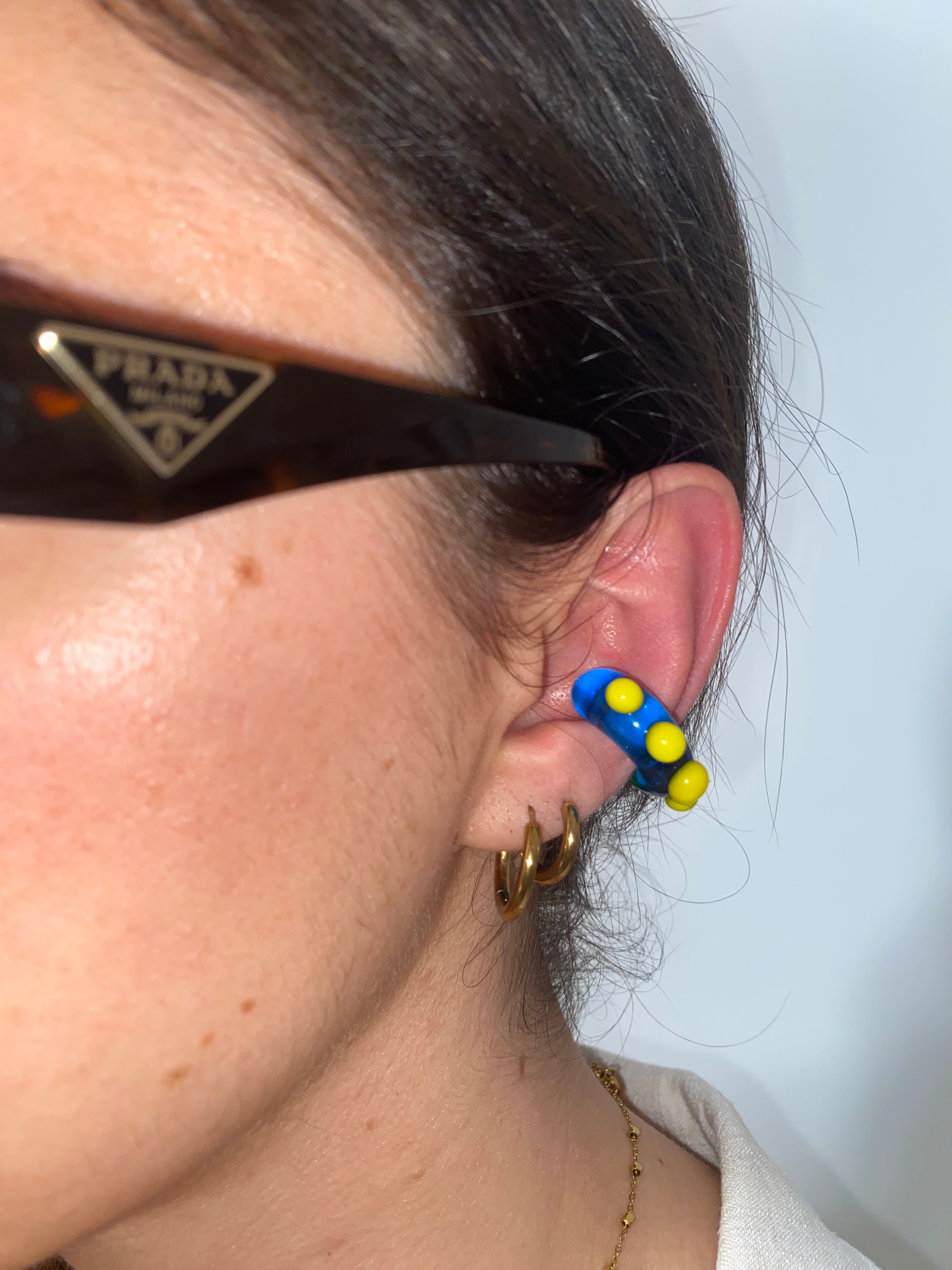 MAXI Earcuffs Babol vetro di Murano