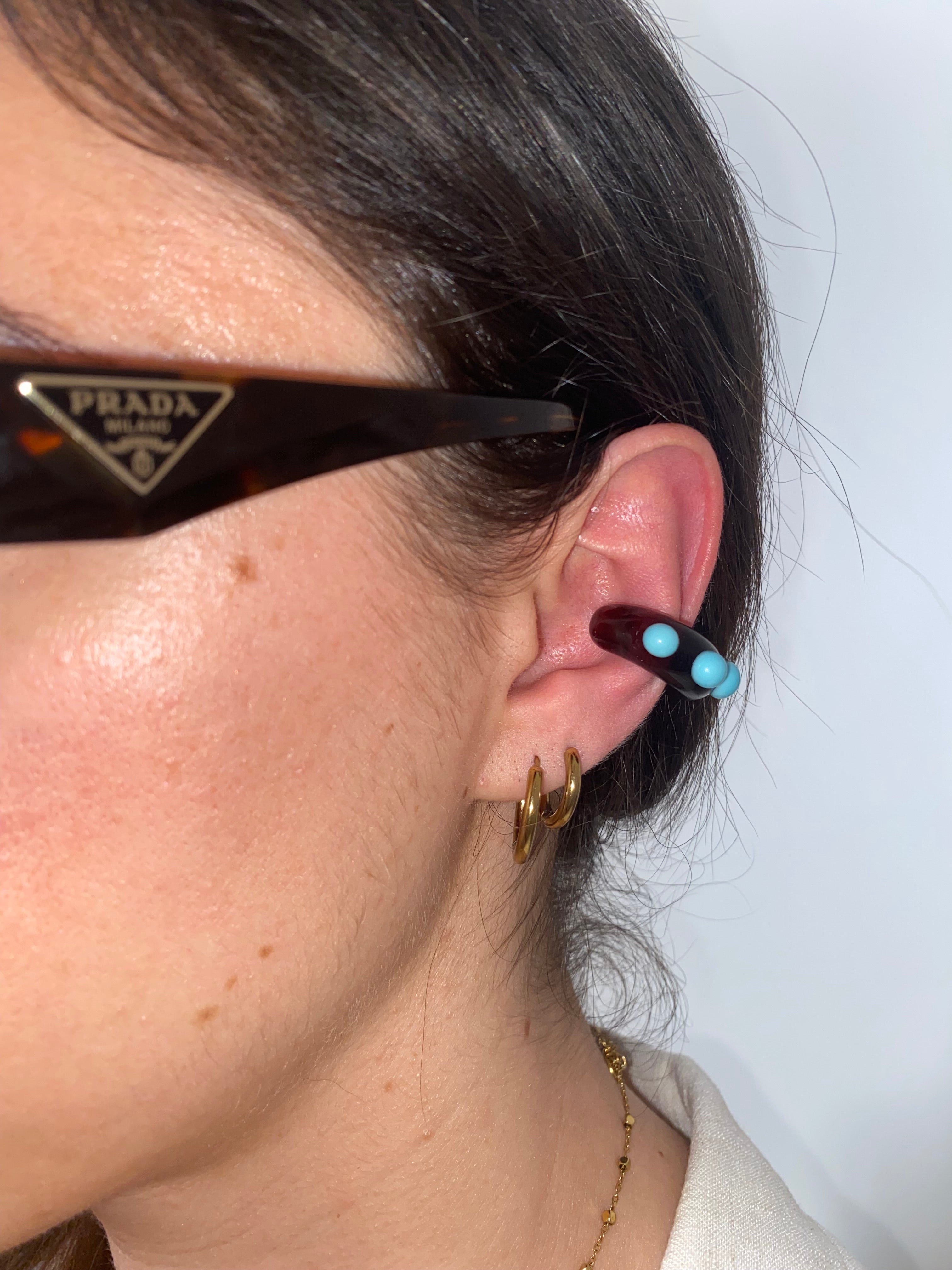 MAXI Earcuffs Babol vetro di Murano