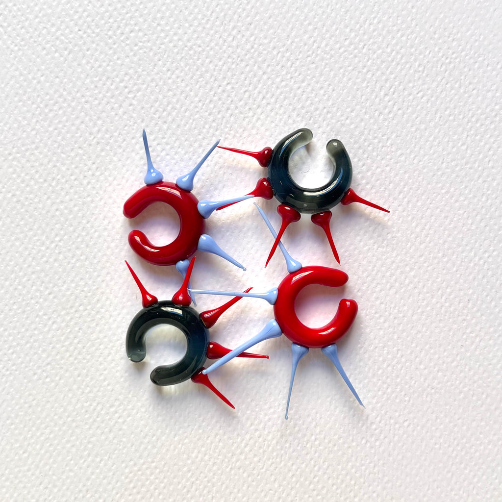 Earcuff Spike in vetro di Murano