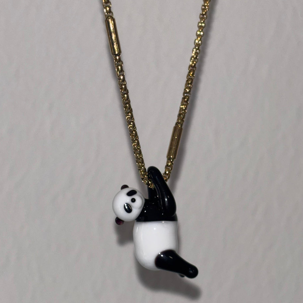 WOW Panda charm in vetro di Murano