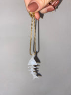 WOW Lisca di pesce charm in vetro di Murano
