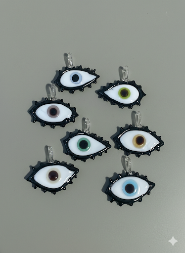 WOW Occhio charm in vetro di Murano