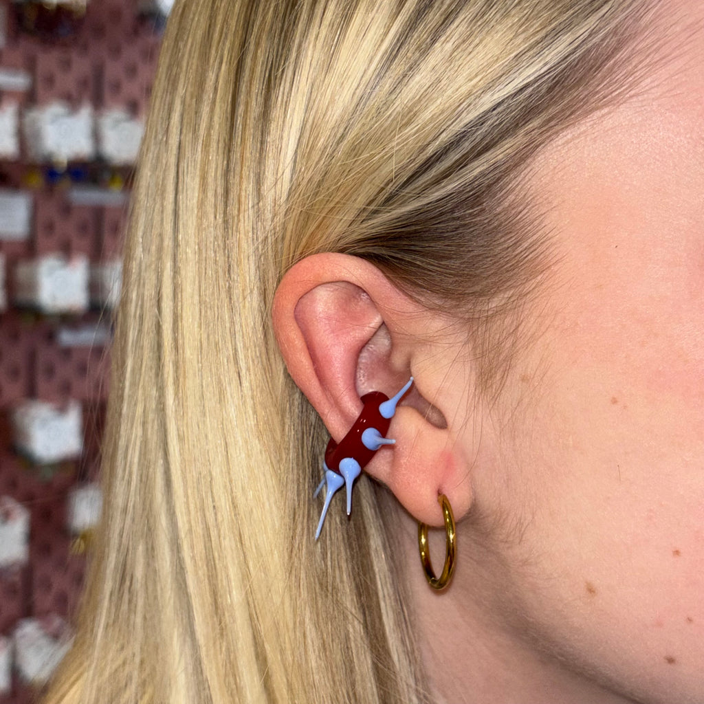 Earcuff Spike in vetro di Murano