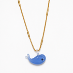 WOW Balena charm in vetro di Murano