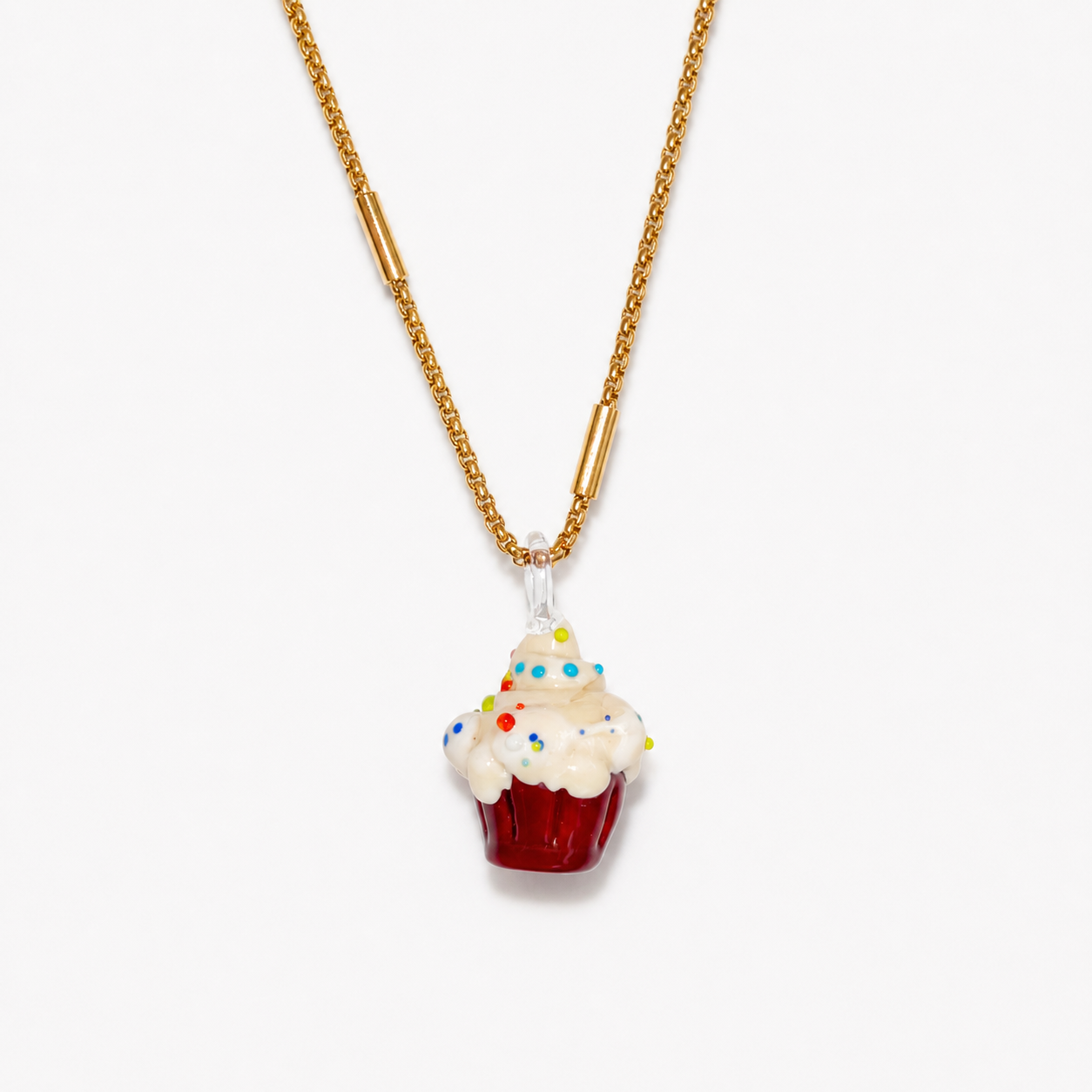WOW CupCake charm in vetro di Murano