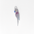 WOW PAPPAGALLO ROSA charm in vetro di Murano