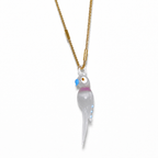 WOW PAPPAGALLO ROSA charm in vetro di Murano