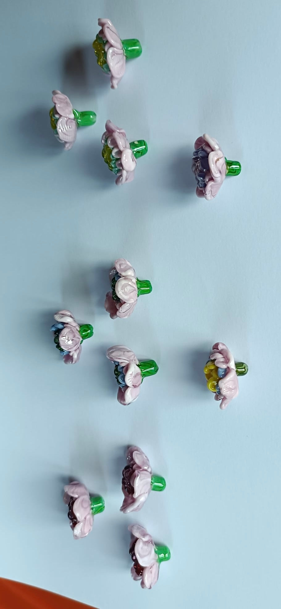 Collana Papavero charm in vetro di Murano