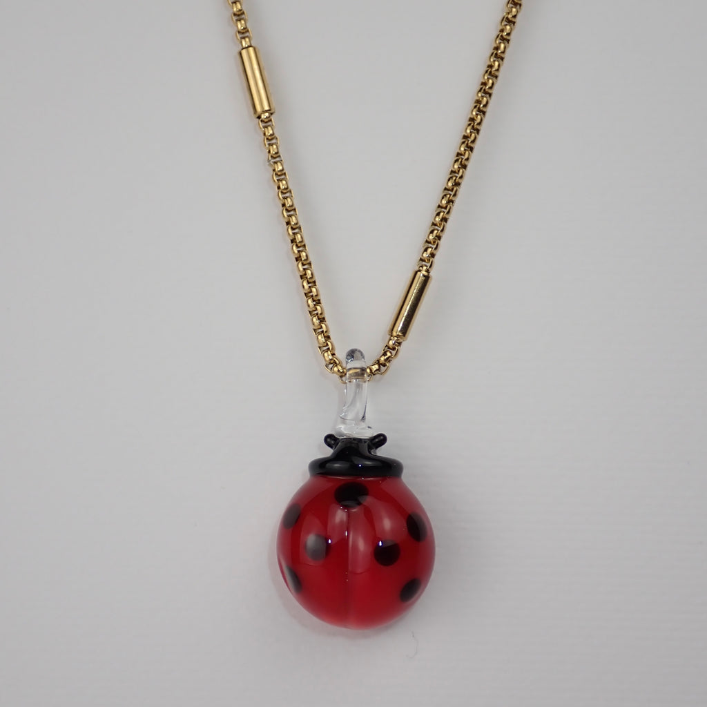 WOW Coccinella charm in vetro di Murano