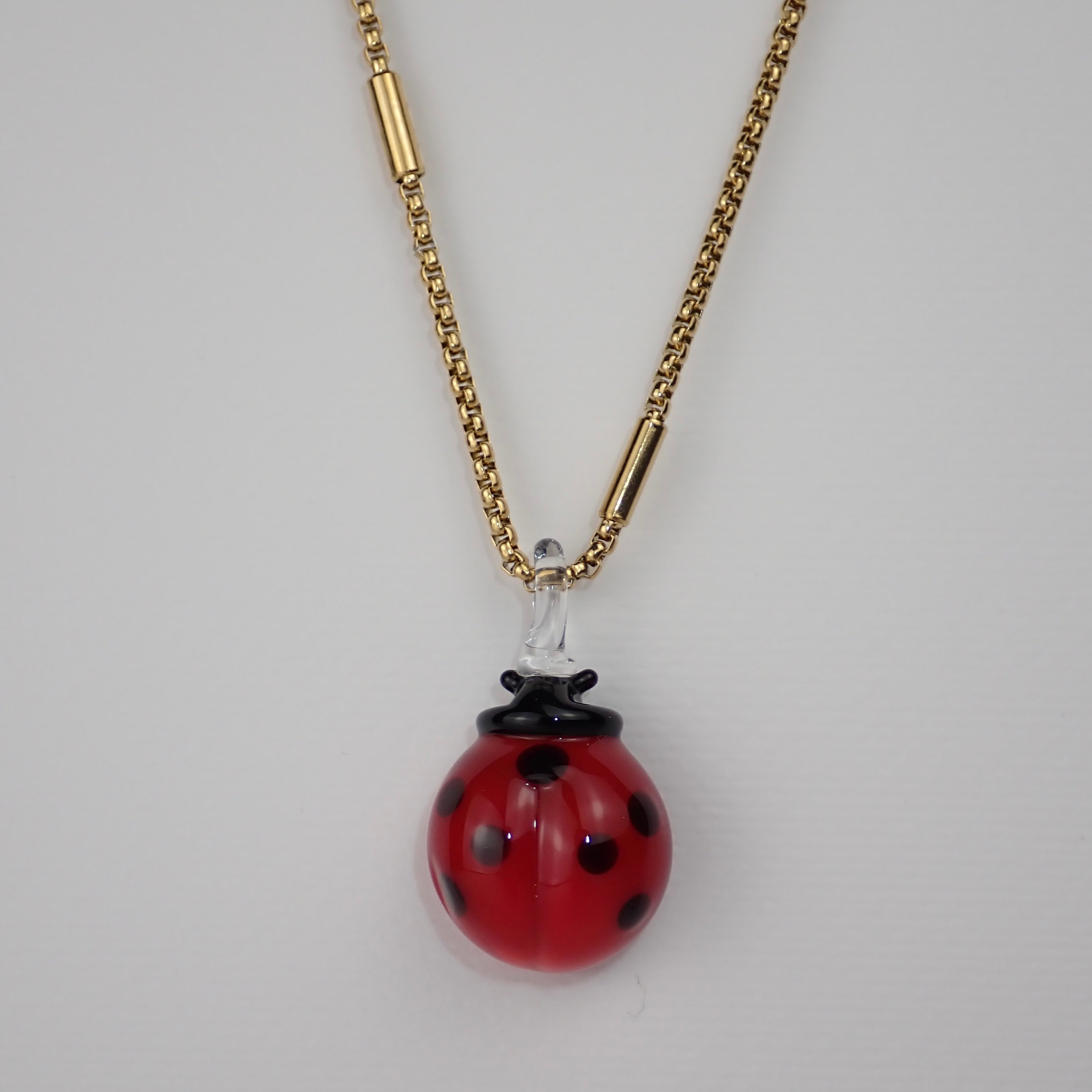 WOW Coccinella charm in vetro di Murano