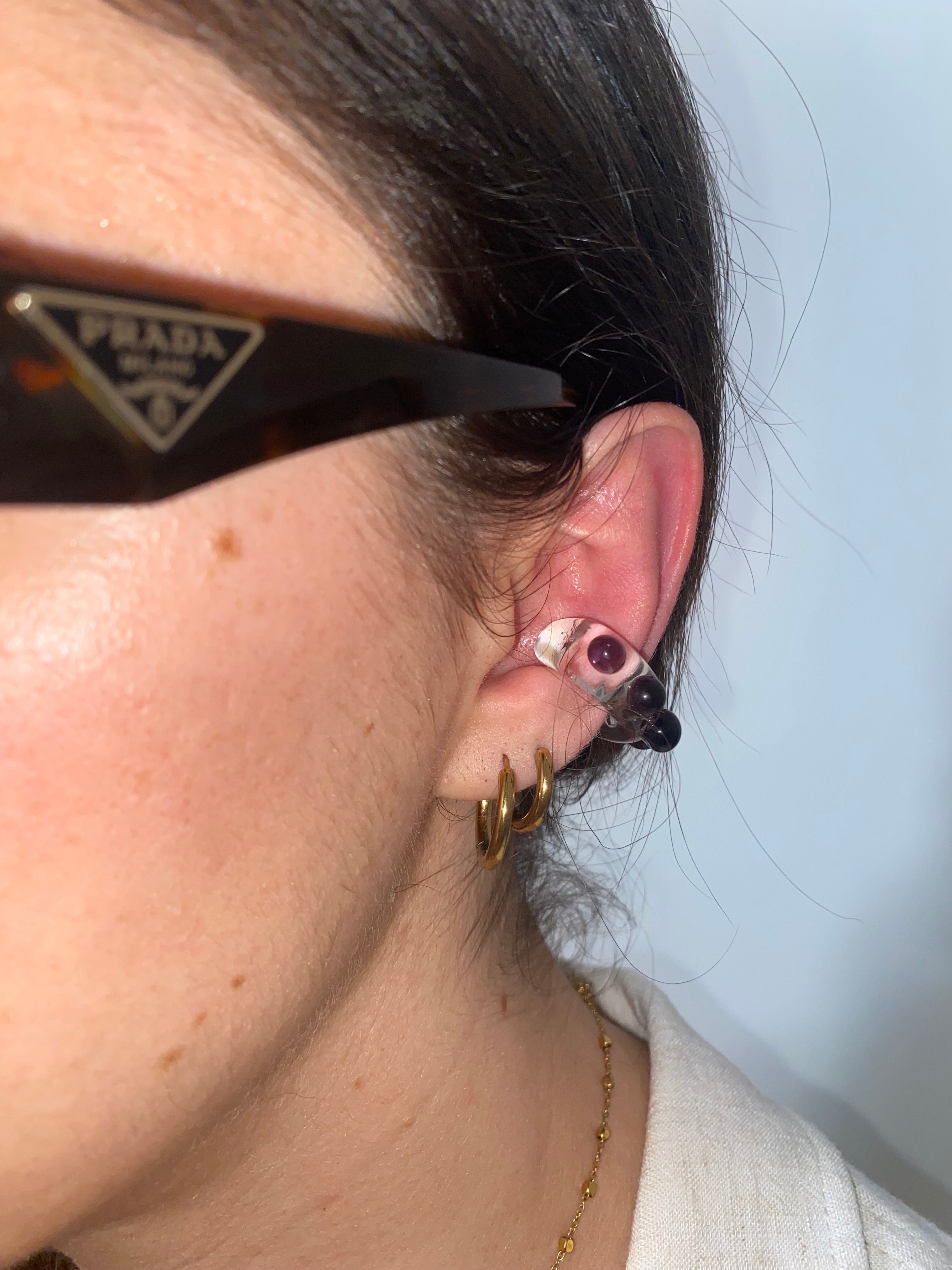 MAXI Earcuffs Babol vetro di Murano