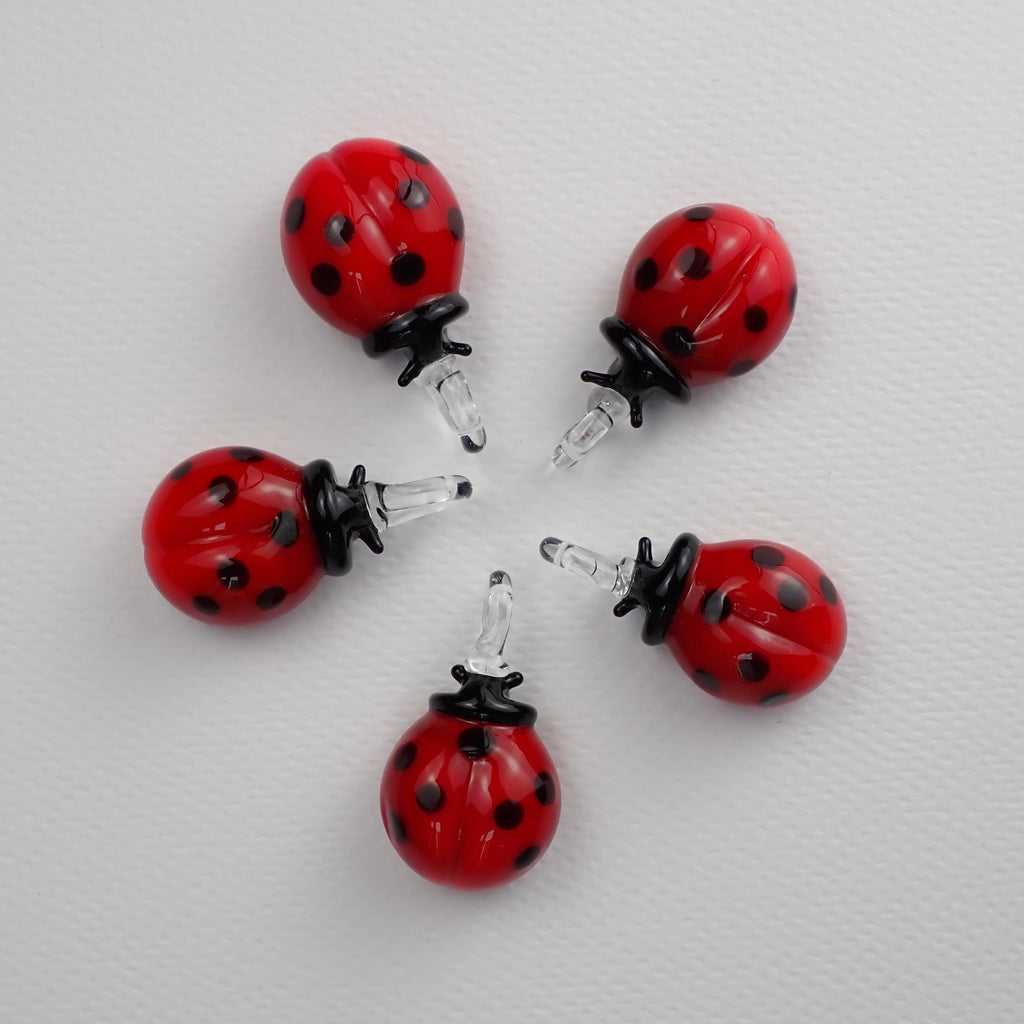 WOW Coccinella charm in vetro di Murano