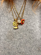 Collana Papavero charm in vetro di Murano