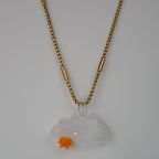 WOW Nuvola con Sole charm in vetro di Murano
