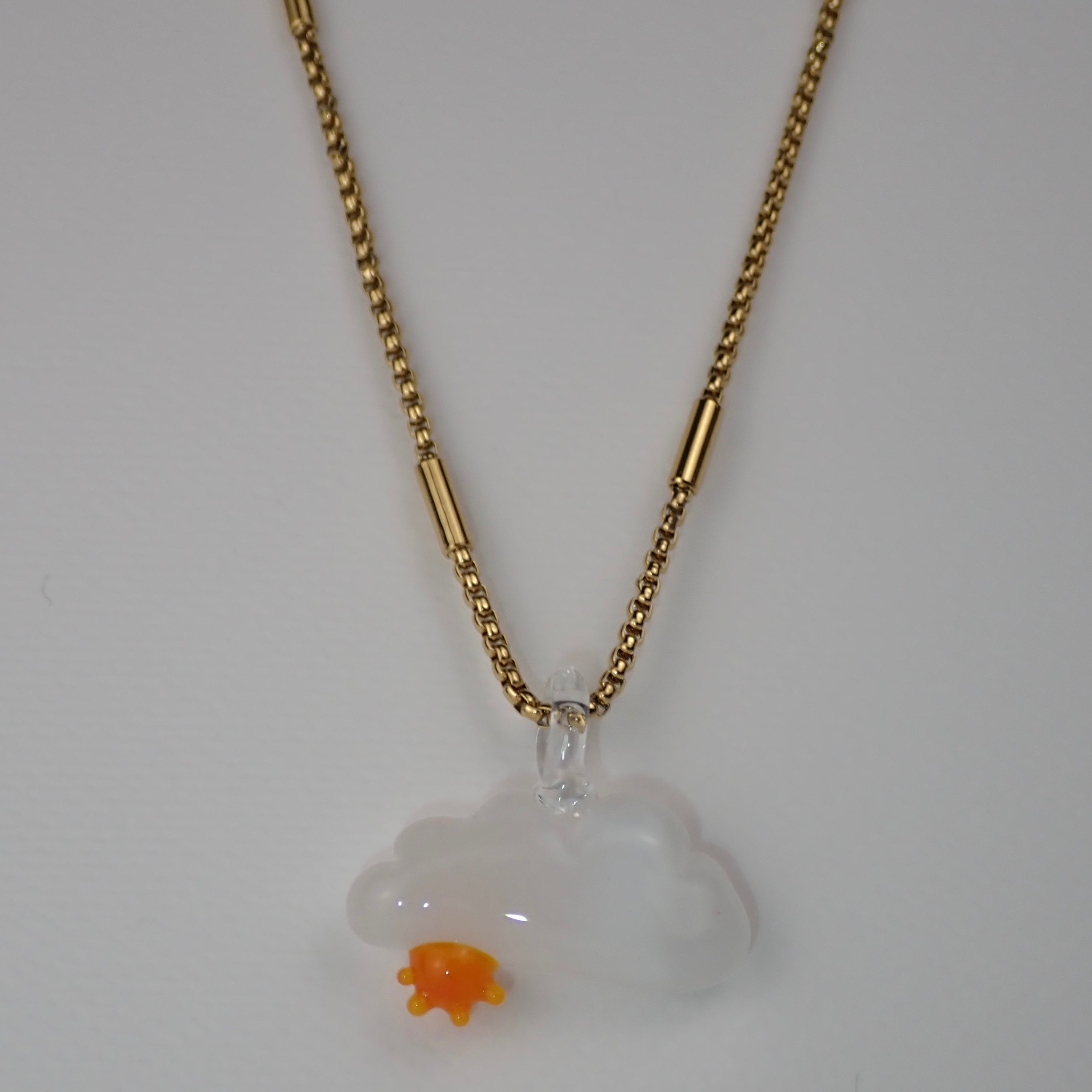 WOW Nuvola con Sole charm in vetro di Murano