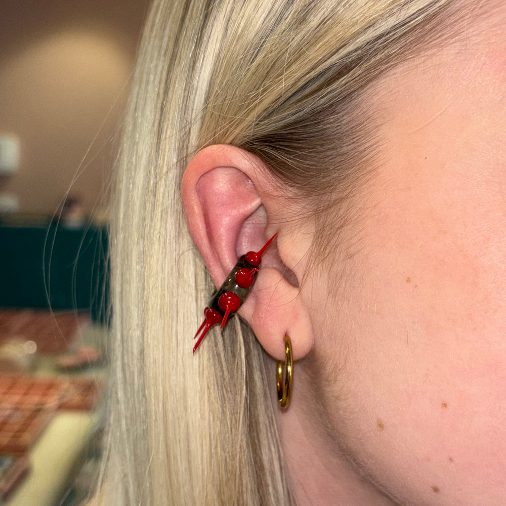Earcuff Spike in vetro di Murano