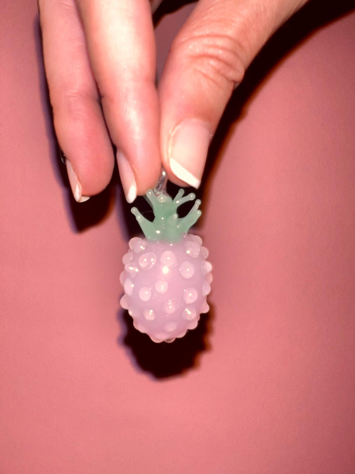 WOW ANANAS ROSA charm in vetro di Murano
