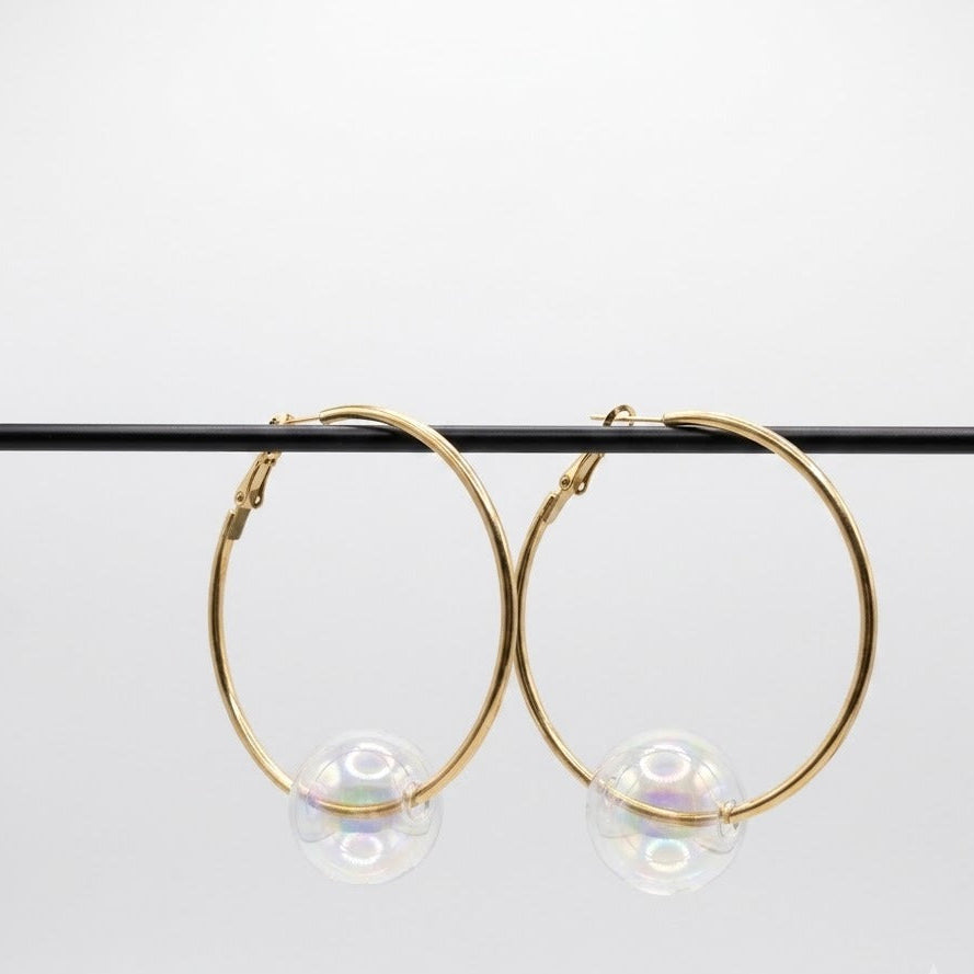 Aura Earrings Soap Bubble