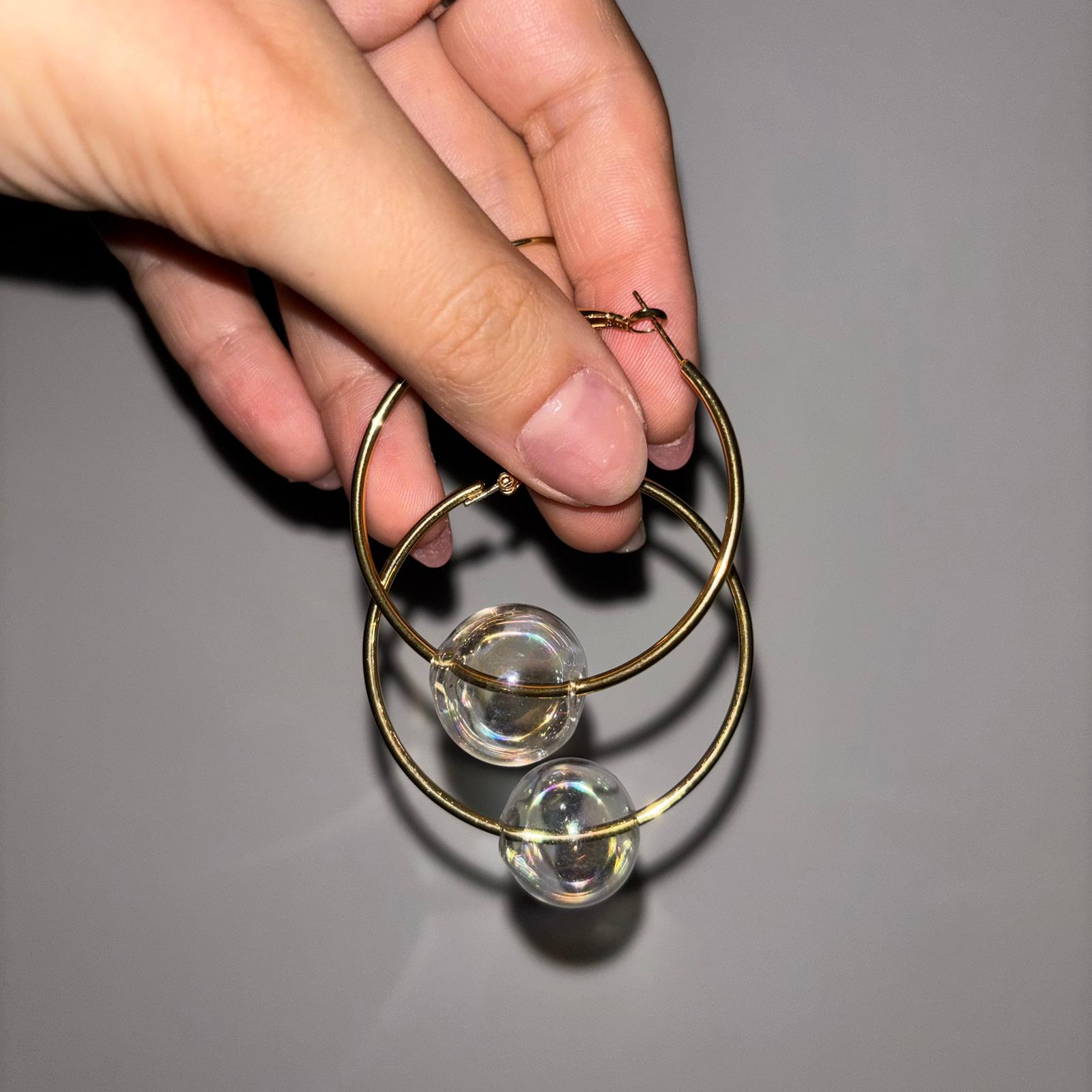 Aura Earrings Soap Bubble
