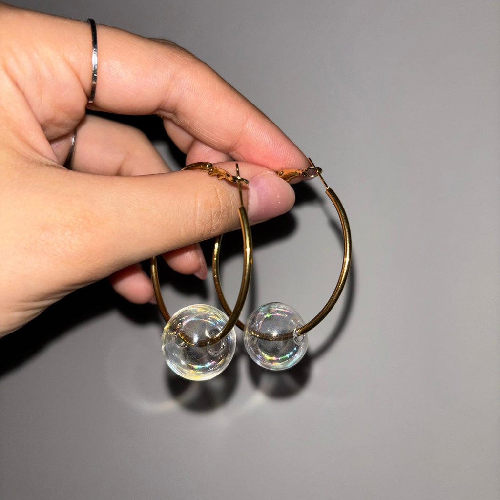 Aura Earrings Soap Bubble