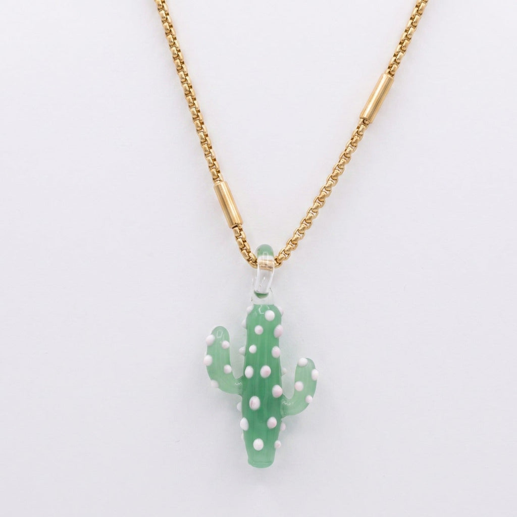 Wow Cactus charm in vetro di Murano