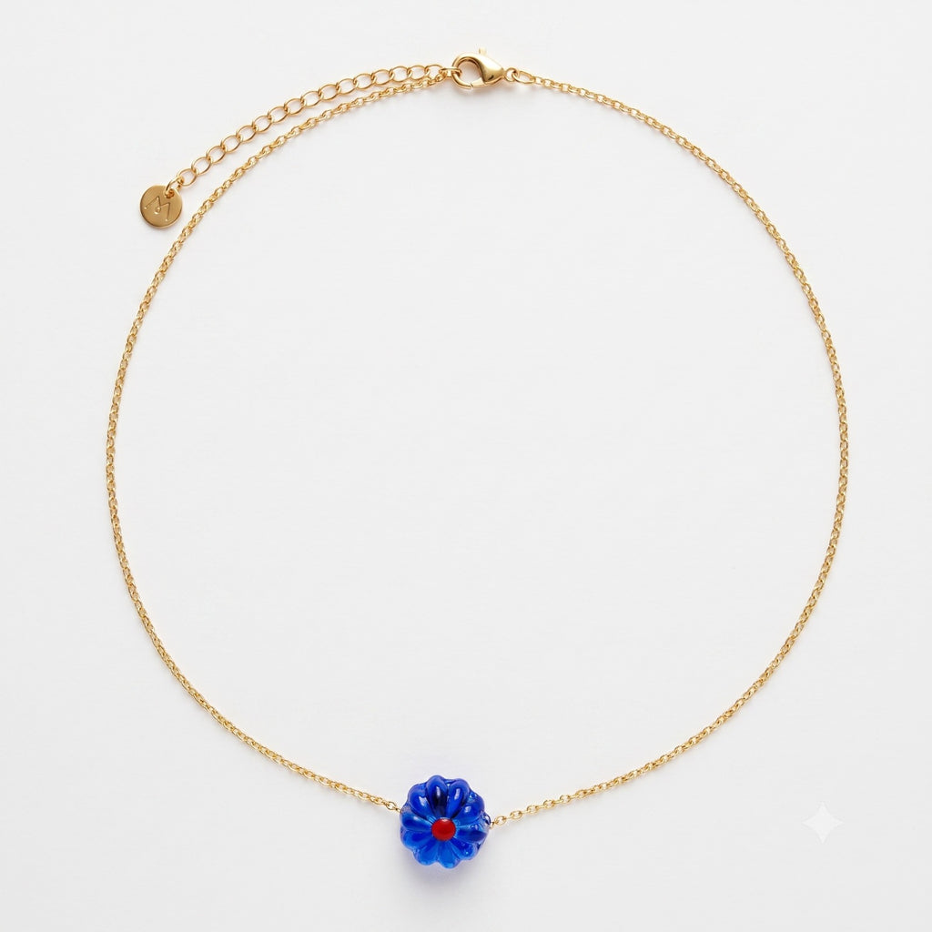 Collana Veneziana Fiore Candy in vetro di Murano