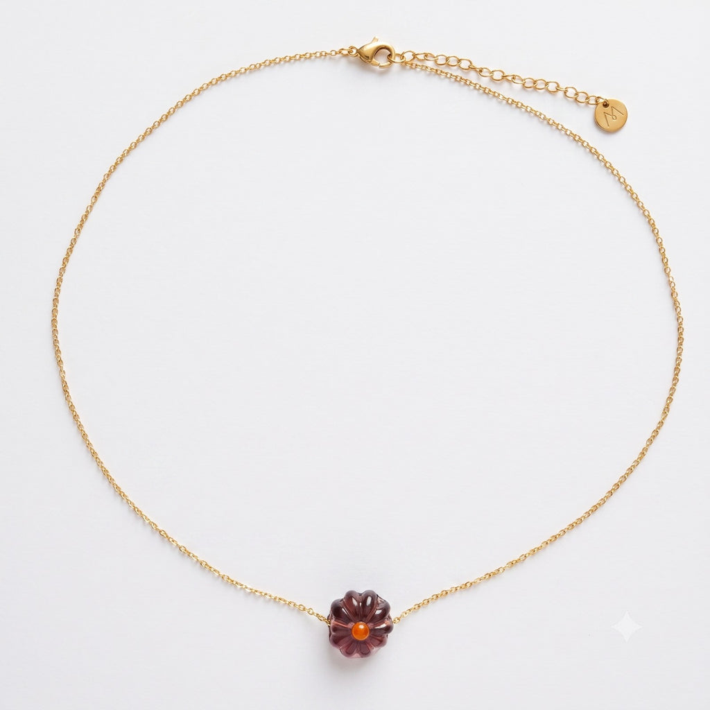 Collana Veneziana Fiore Candy in vetro di Murano